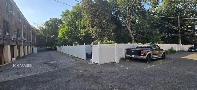 a view of a car garage