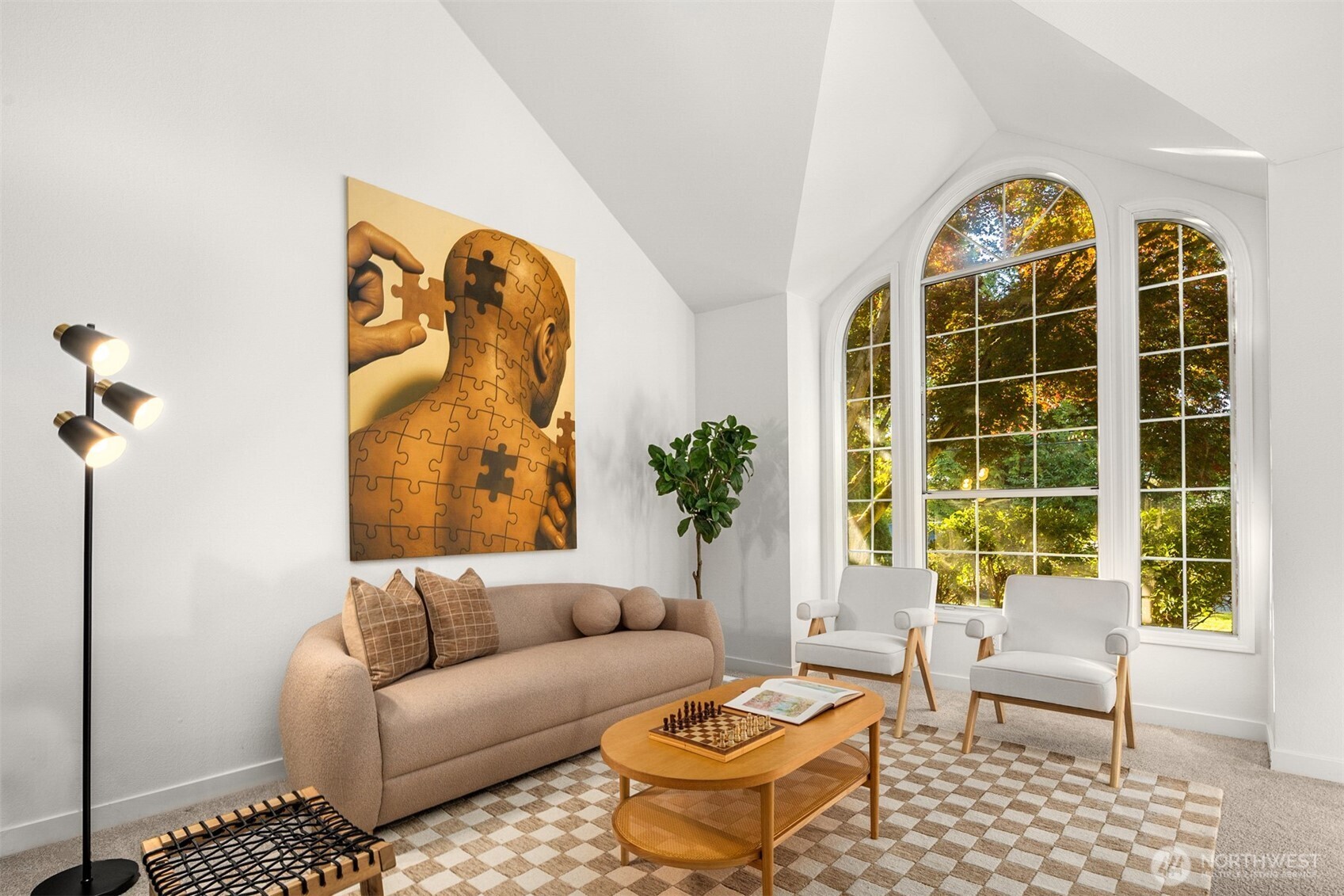 3207 212th Street Southeast Bothell, WA 98021 - Photo 7 of 40 a living room with furniture and a large window