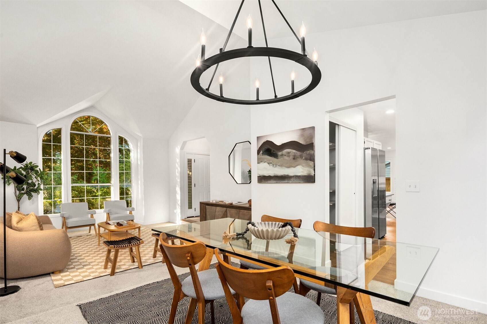 3207 212th Street Southeast Bothell, WA 98021 - Photo 9 of 40 a view of a dining room with furniture window and wooden floor