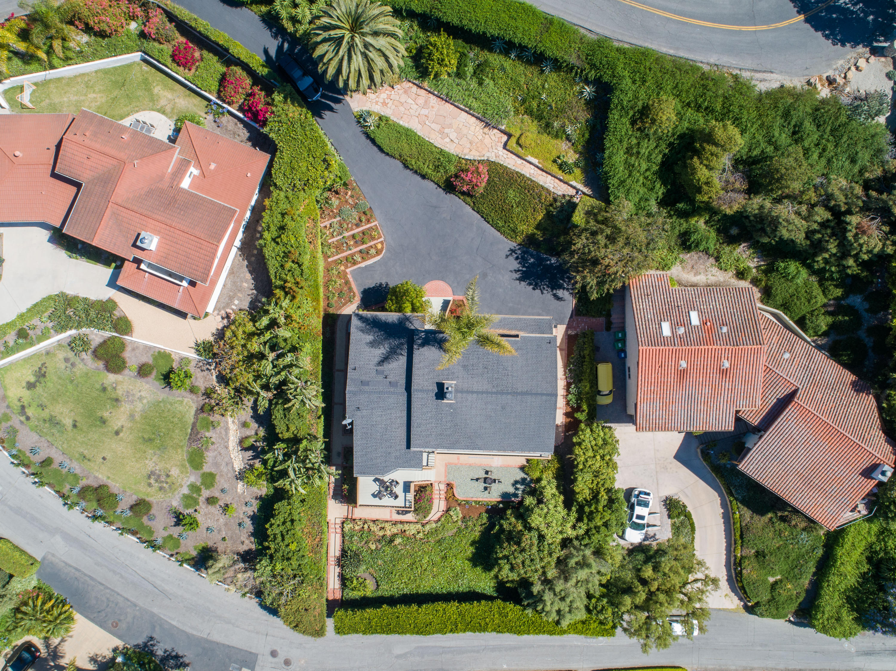 624 Las Alturas Road Santa Barbara, CA 93103 - Photo 35 of 40 an aerial view of a house