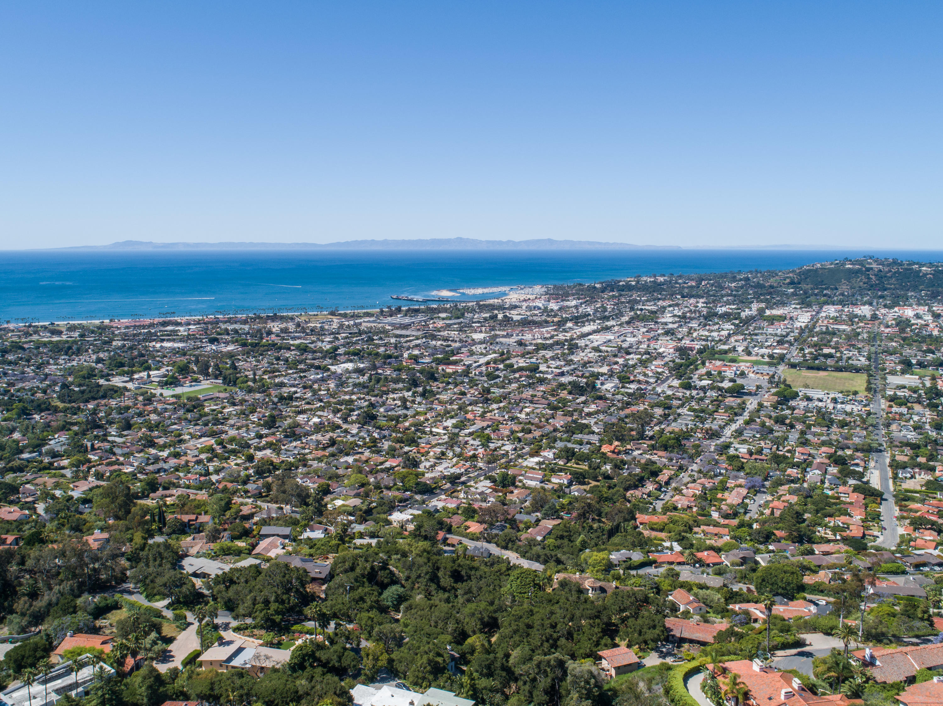 624 Las Alturas Road Santa Barbara, CA 93103 - Photo 37 of 40 an aerial view of residential building and trees around
