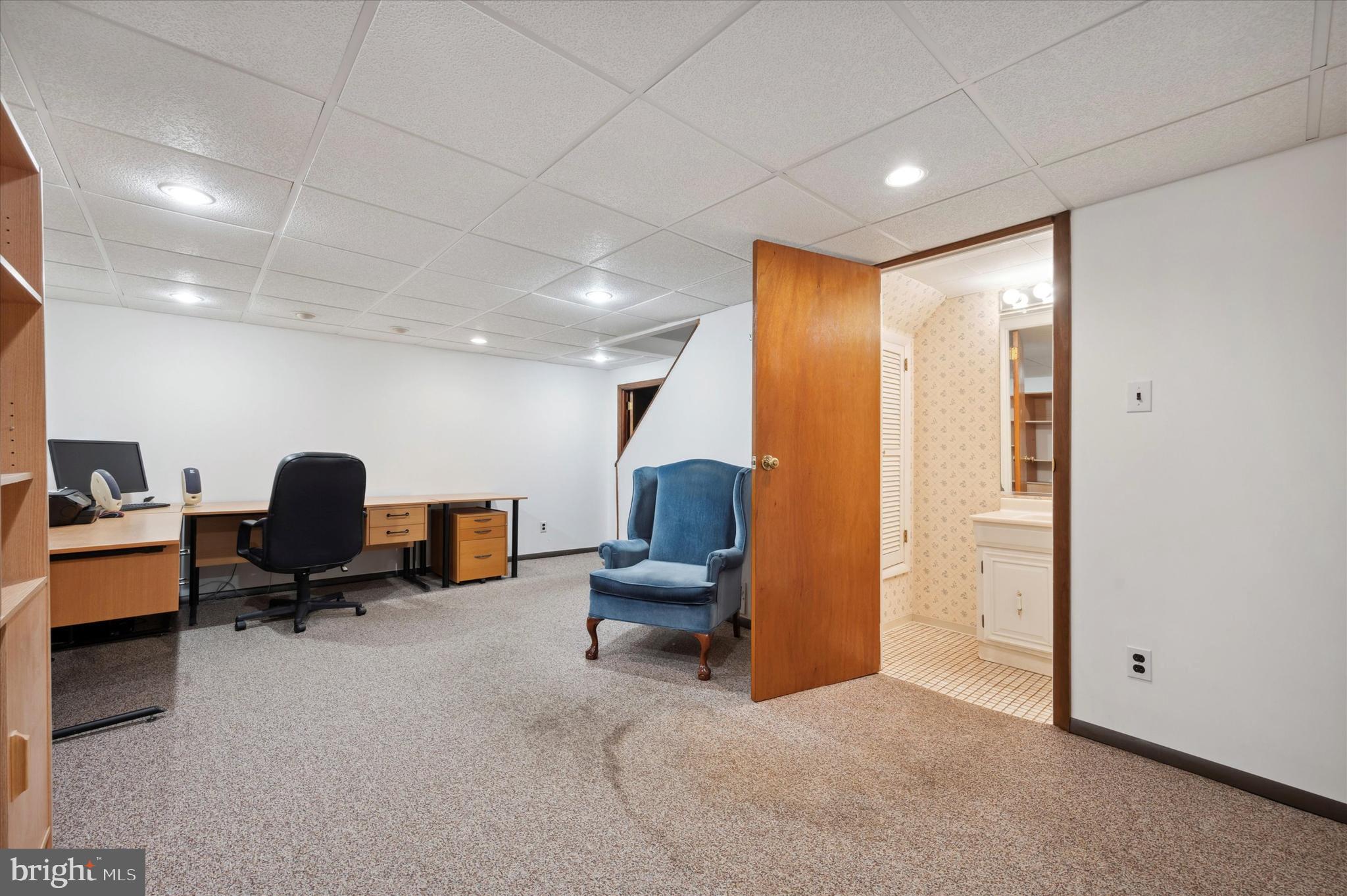 375 Yarnall Drive Springfield, PA 19064 - Photo 22 of 26 Partially finished Basement with Half Bathroom