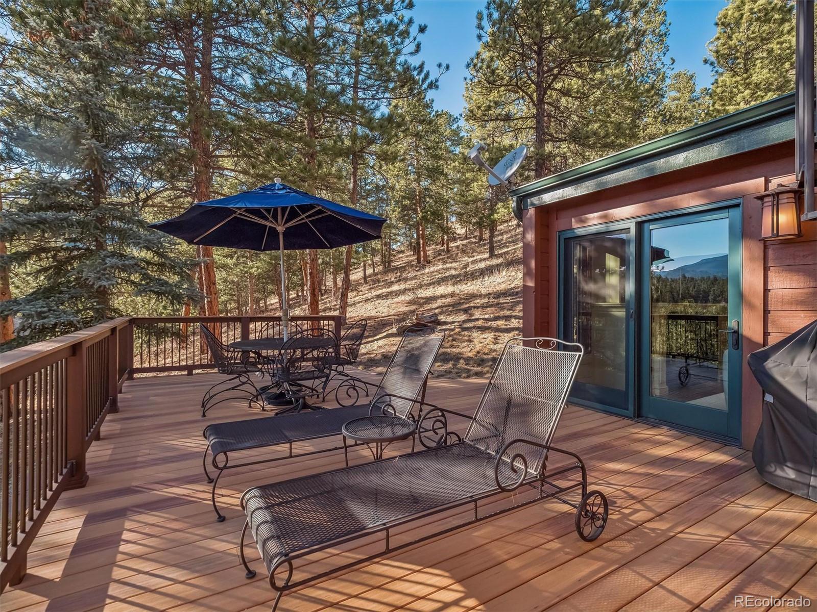67 Oak Way Evergreen, CO 80439 - Photo 12 of 44 a view of a terrace with furniture