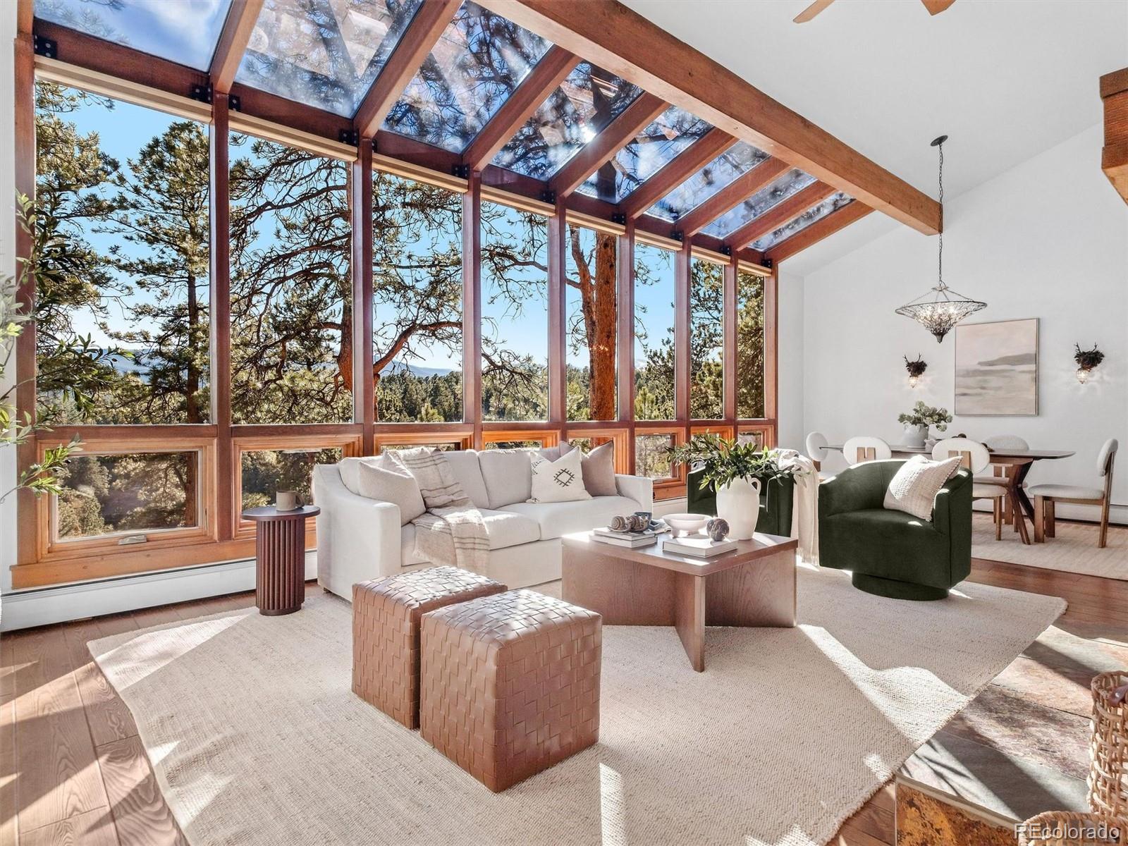 67 Oak Way Evergreen, CO 80439 - Photo 2 of 44 a living room with furniture and a large window