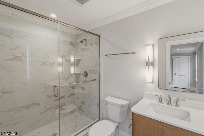 732 Embree Crescent Westfield, NJ 07090 - Photo 20 of 47 a bathroom with a shower sink mirror and toilet
