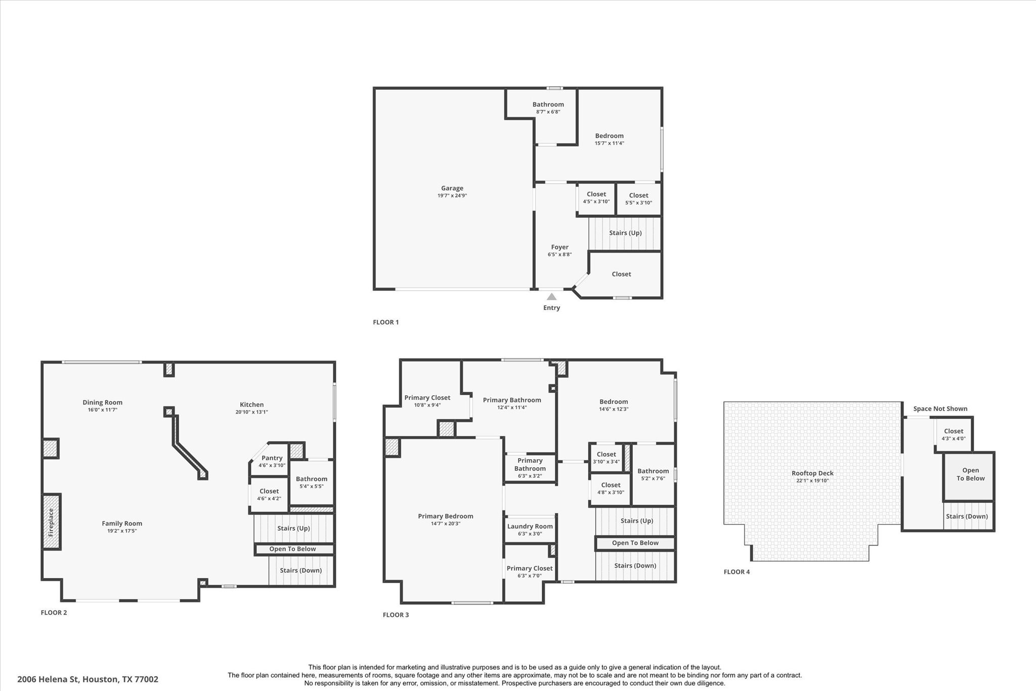 2006 Helena Street Houston, TX 77002 - Photo 34 of 38 a picture of a room with a white wall and white walls
