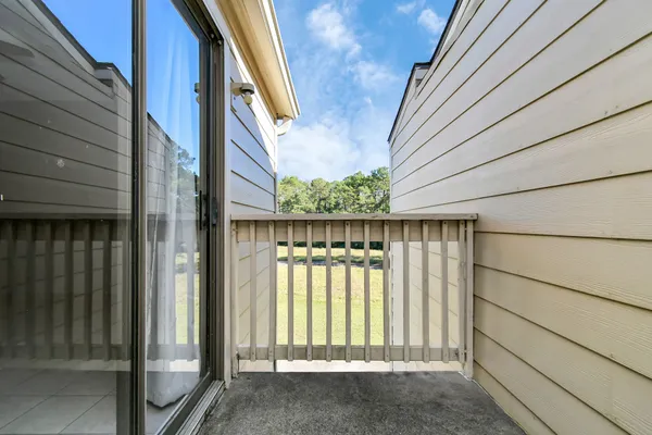 a view of a house with a balcony