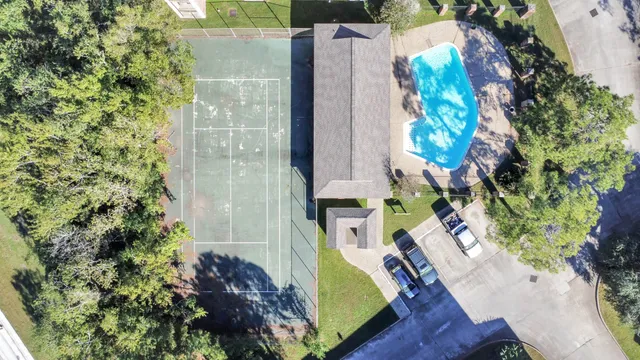 an aerial view of a city