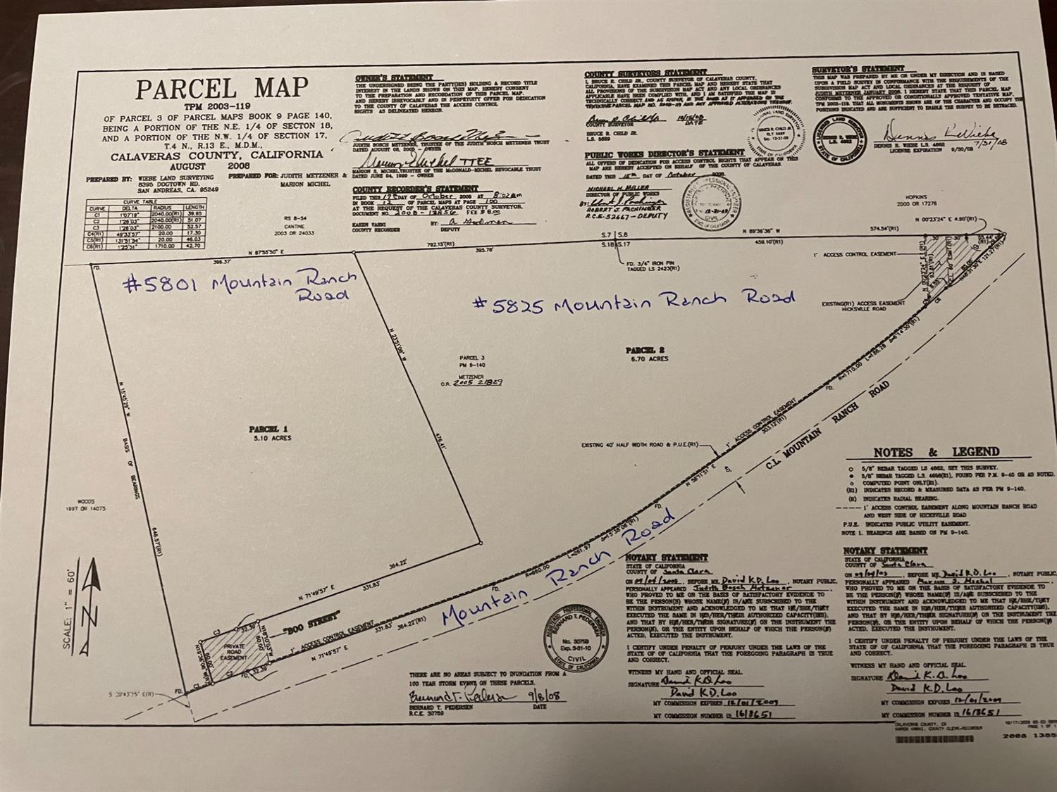 5825 Mountain Ranch Road San Andreas, CA 95249 - Photo 3 of 10 Number 5825 is on the right.