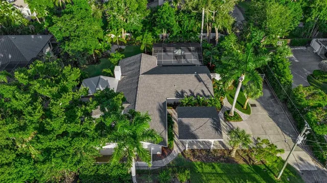 a view of a backyard with a garden