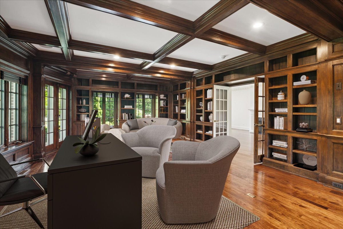 126 Hazel Avenue Glencoe, IL 60022 - Photo 15 of 44 a living room with furniture a rug and a potted plant