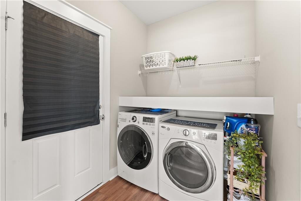 230 Campbell Street Cleveland, GA 30528 - Photo 12 of 37 a view of a hallway with washer and dryer