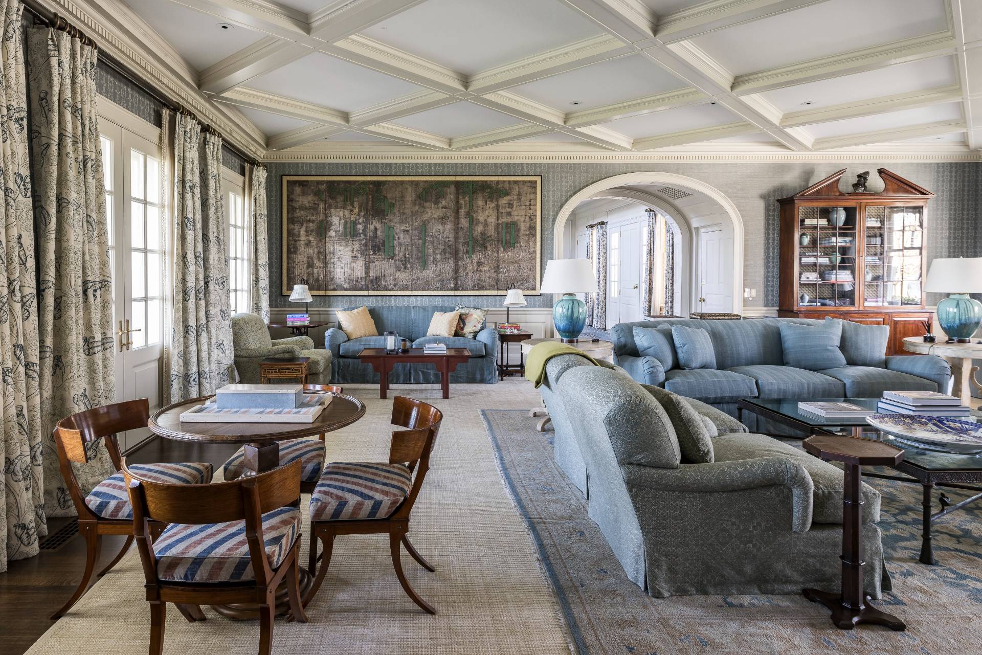 38 Mathews Road Wainscott, NY 11975 - Photo 11 of 48 a living room with furniture and a large window