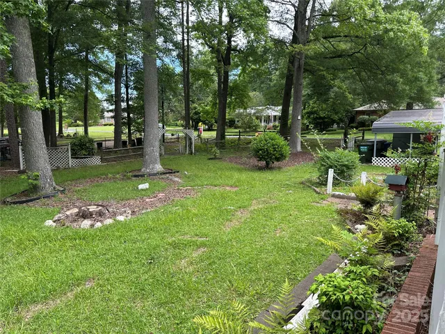 a garden with lots of trees