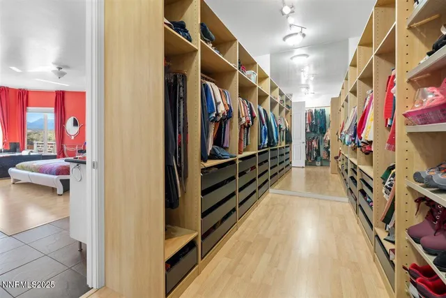 a view of a walk in closet