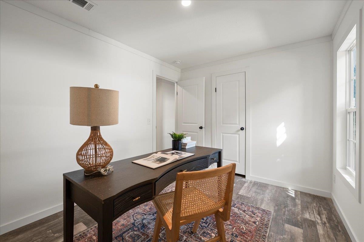 3500 Atcheson Street St. Augustine, FL 32084 - Photo 15 of 29 Home office featuring dark wood finished floors and crown molding