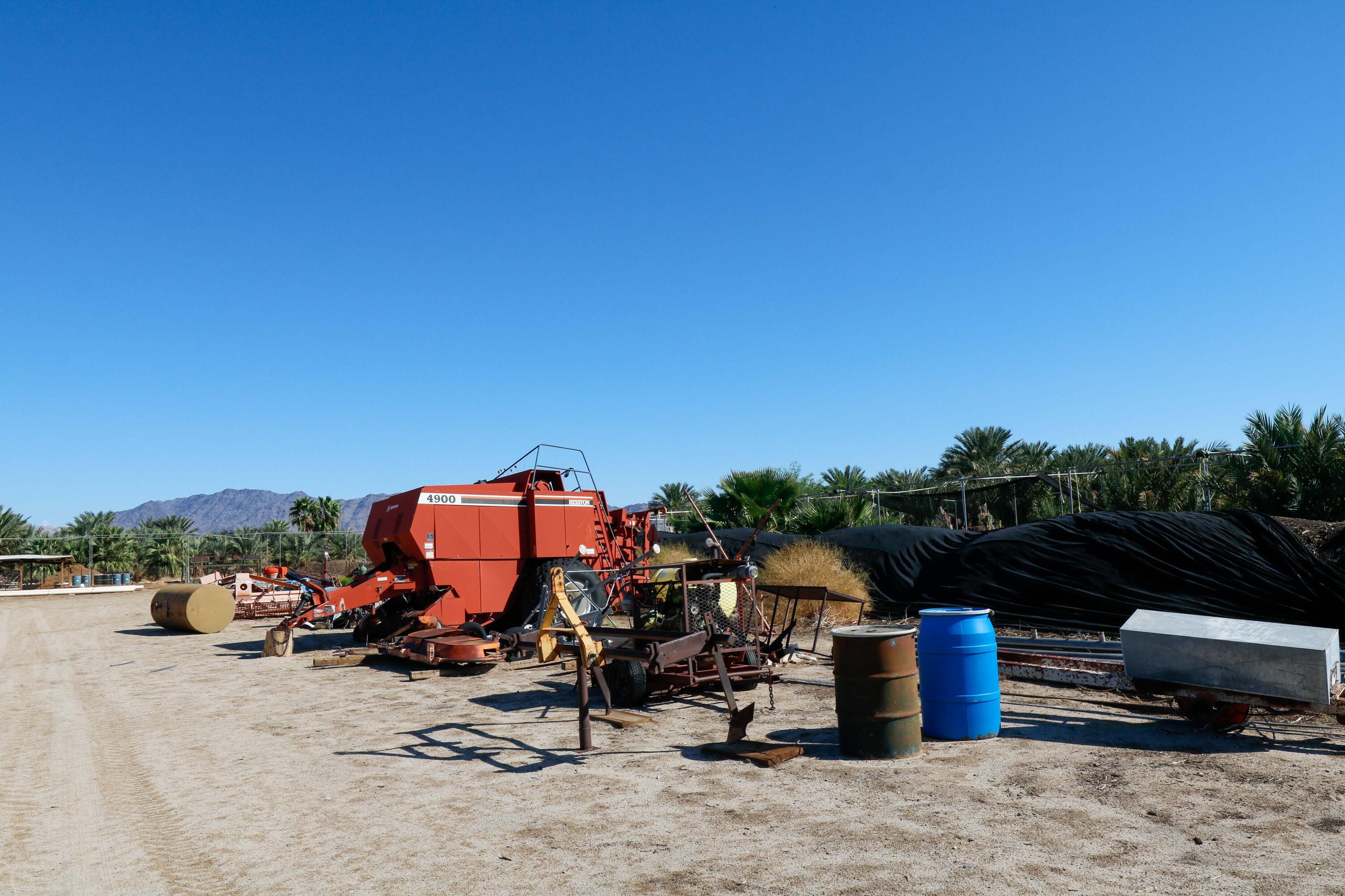 24511 Rice Road Desert Center, CA 92239 - Photo 32 of 65 a view of a terrace with wooden fence