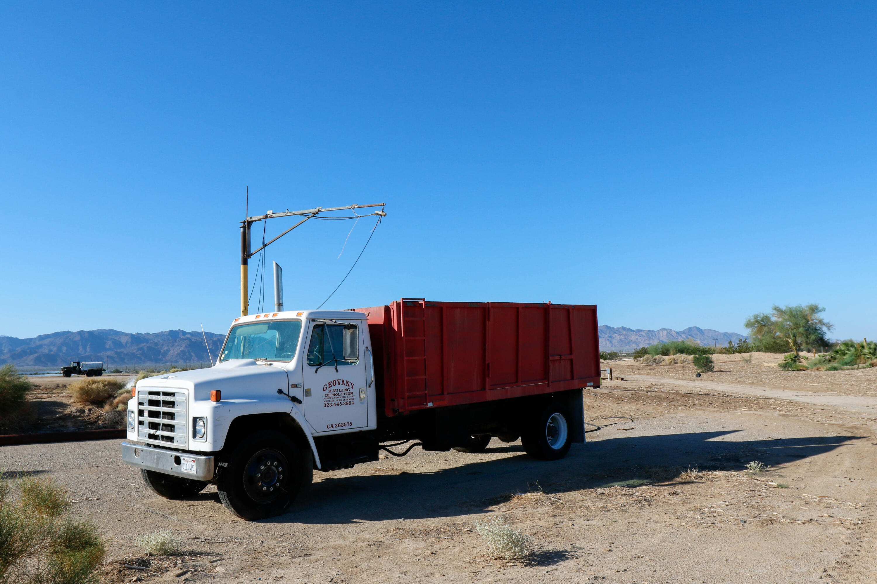24511 Rice Road Desert Center, CA 92239 - Photo 55 of 65 a view of a truck parked on the road