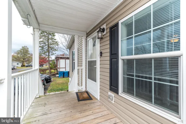 a view of porch with a lounge chair