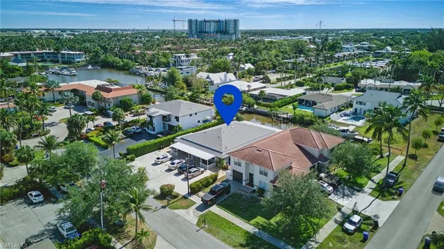 an aerial view of multiple house