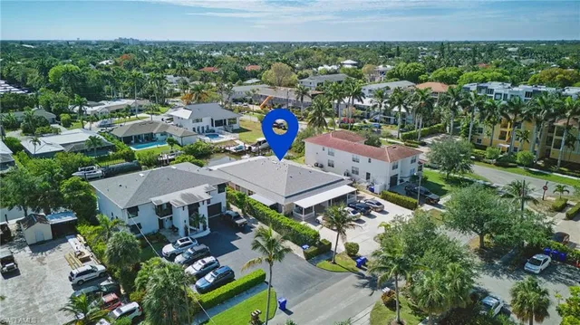 an aerial view of multiple house