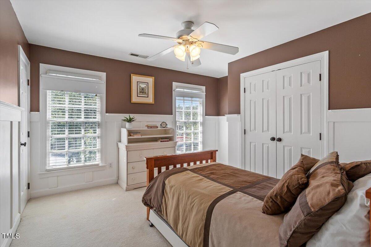1925 Baronsmede Drive Raleigh, NC 27615 - Photo 22 of 38 Bedroom #2-Charming Wainscoting