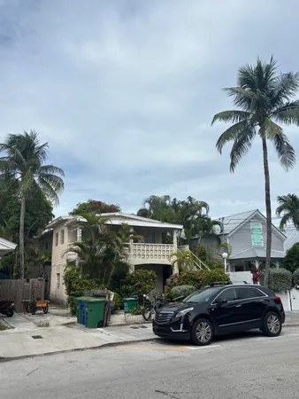 a car parked in front of a building