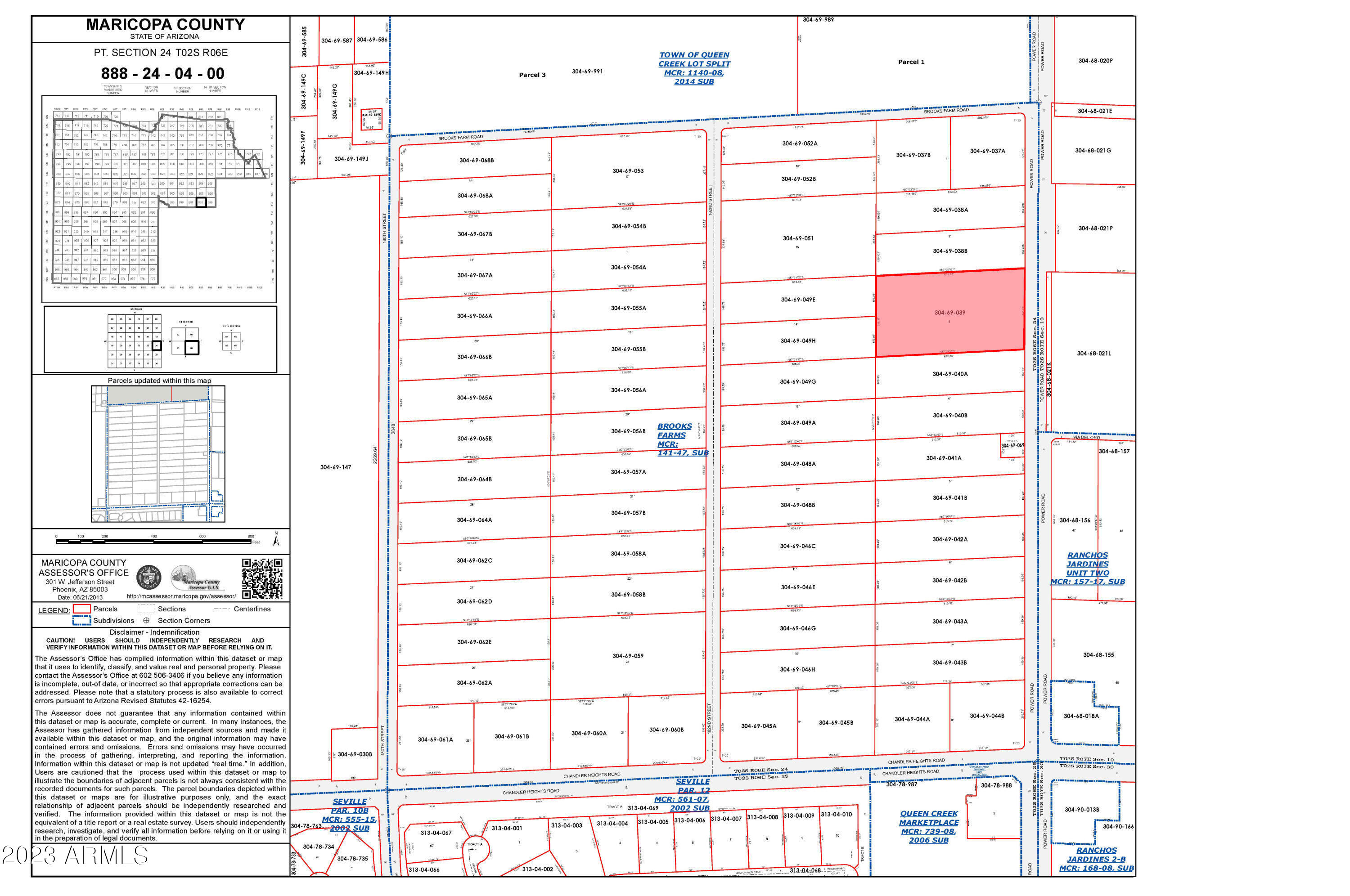 23014 South Power Road, Unit 3 Gilbert, AZ 85298 - Photo 4 of 4 Parcel Map
