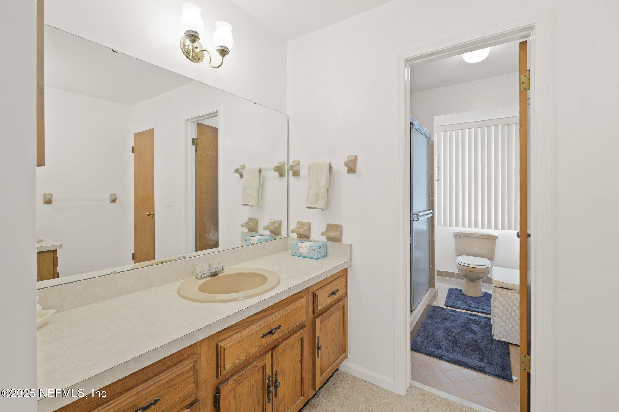 3007 Holly Road Orange Park, FL 32065 - Photo 26 of 44 a en suite bathroom with a granite countertop sink and a mirror
