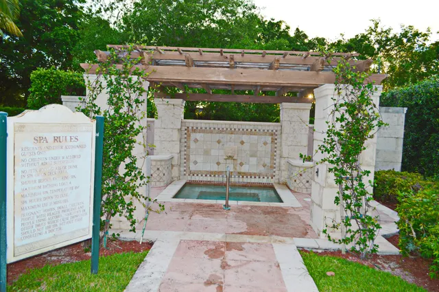 a backyard of a house with seating space