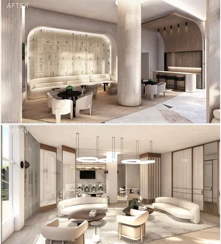 a kitchen with lots of counter top space