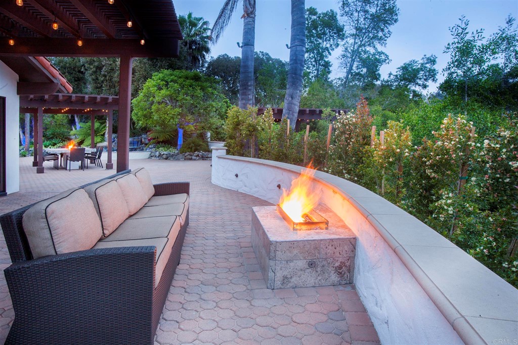 17143 Los Morros Rancho Santa Fe, CA 92067 - Photo 17 of 32 Cozy fire pit to gather around and enjoy the views.