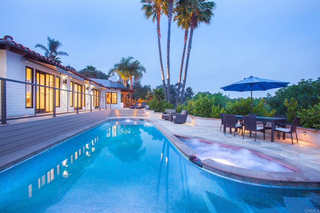 17143 Los Morros Rancho Santa Fe, CA 92067 - Photo 8 of 32 The perfect backyard oasis with palm trees and plenty of privacy.