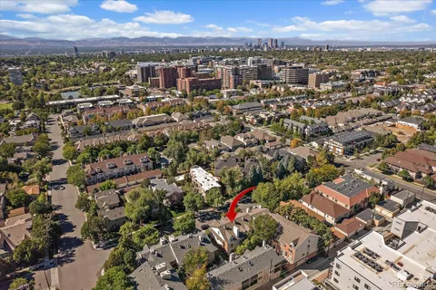 an aerial view of a city