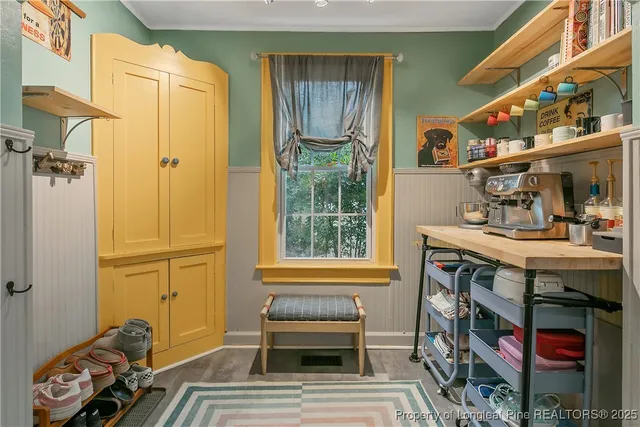 a view of storage and utility room