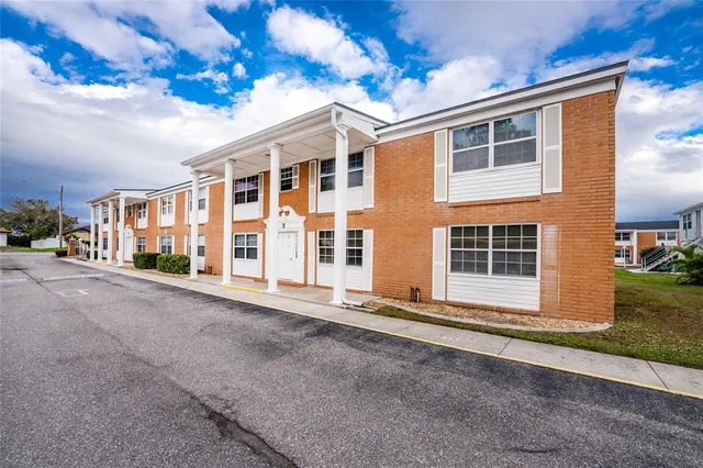 a view of a building with a street
