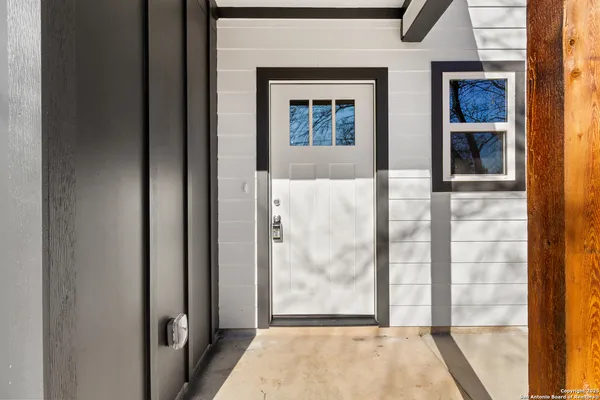 a view of front door