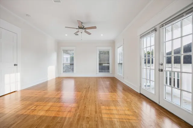 a view of an empty room and window