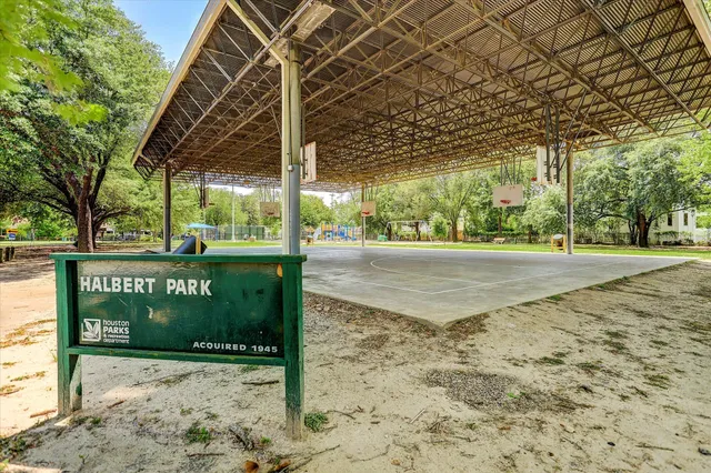 a view of a street with a trees