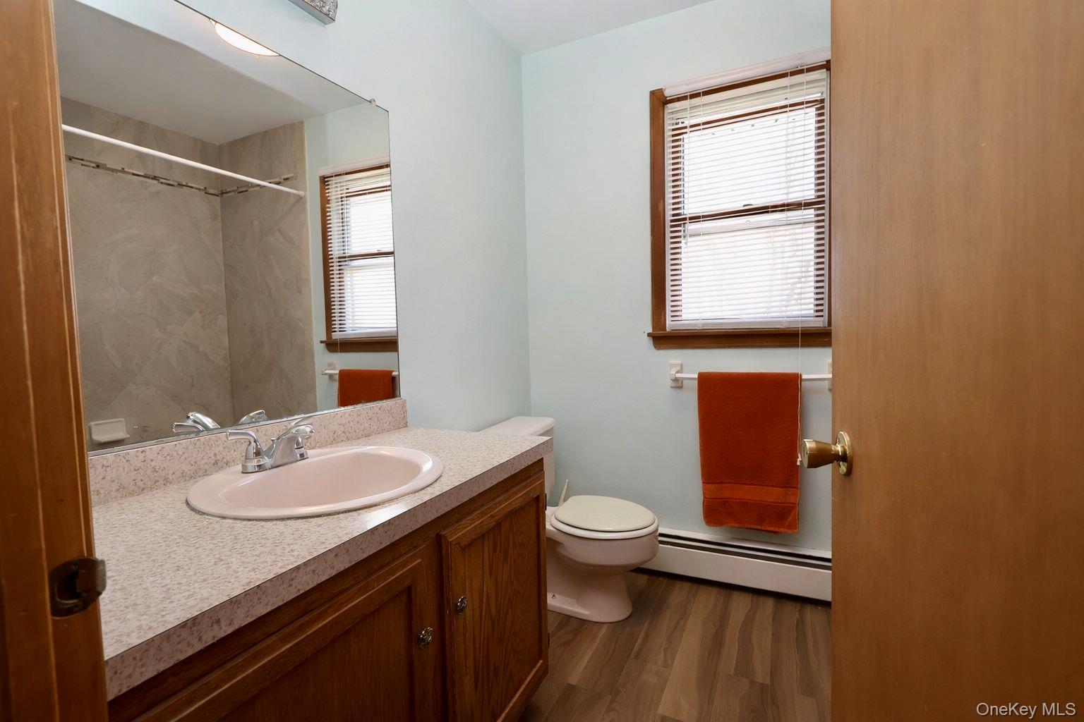 20 Day Road Campbell Hall, NY 10916 - Photo 28 of 41 a bathroom with a granite countertop sink toilet and shower