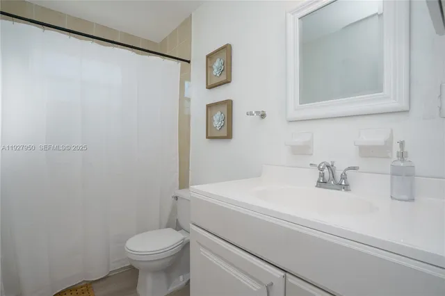 a bathroom with a sink toilet and vanity