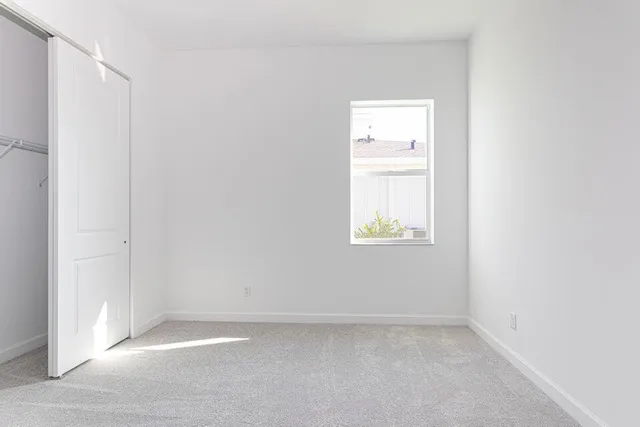 an empty room with a window