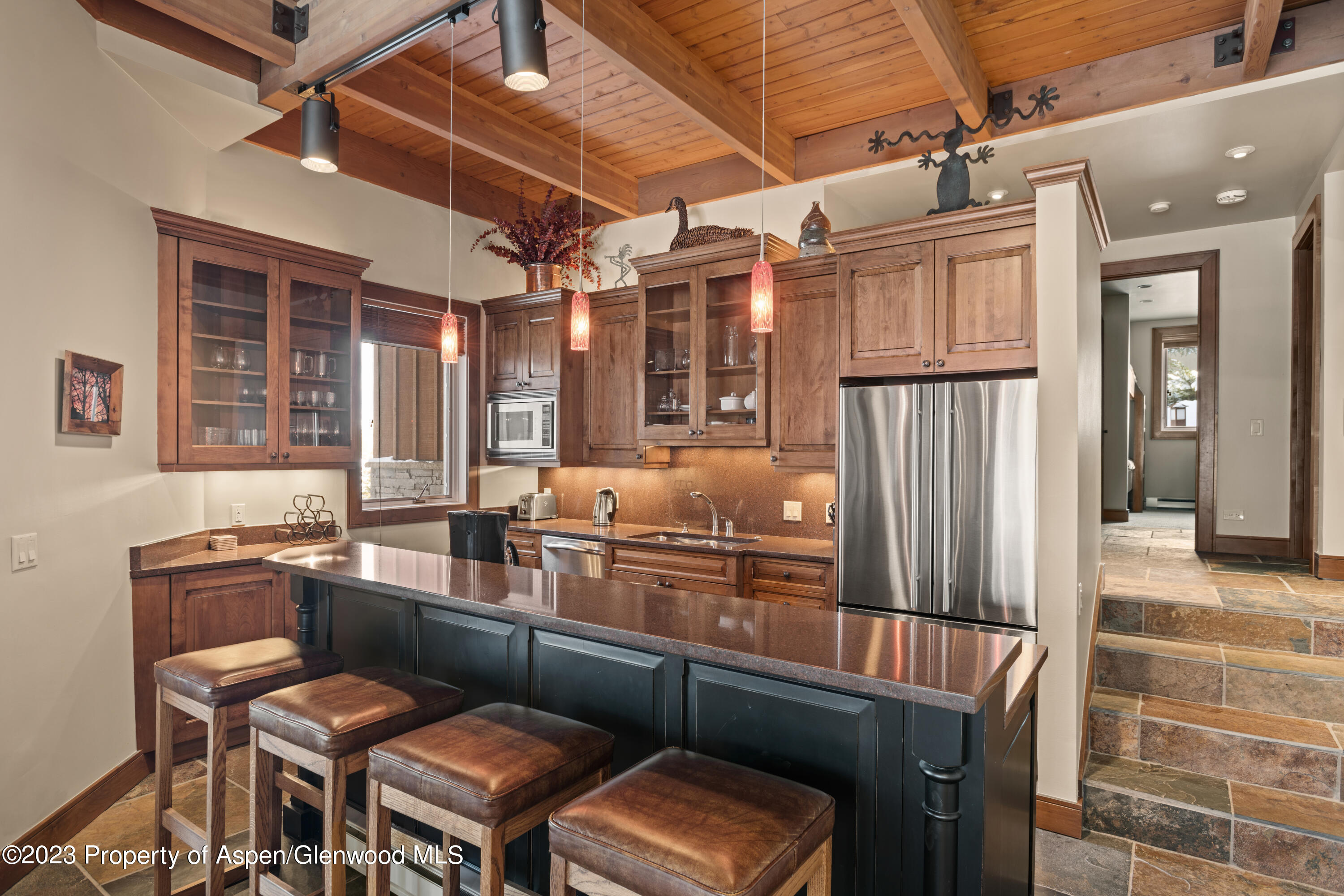 a room with furniture