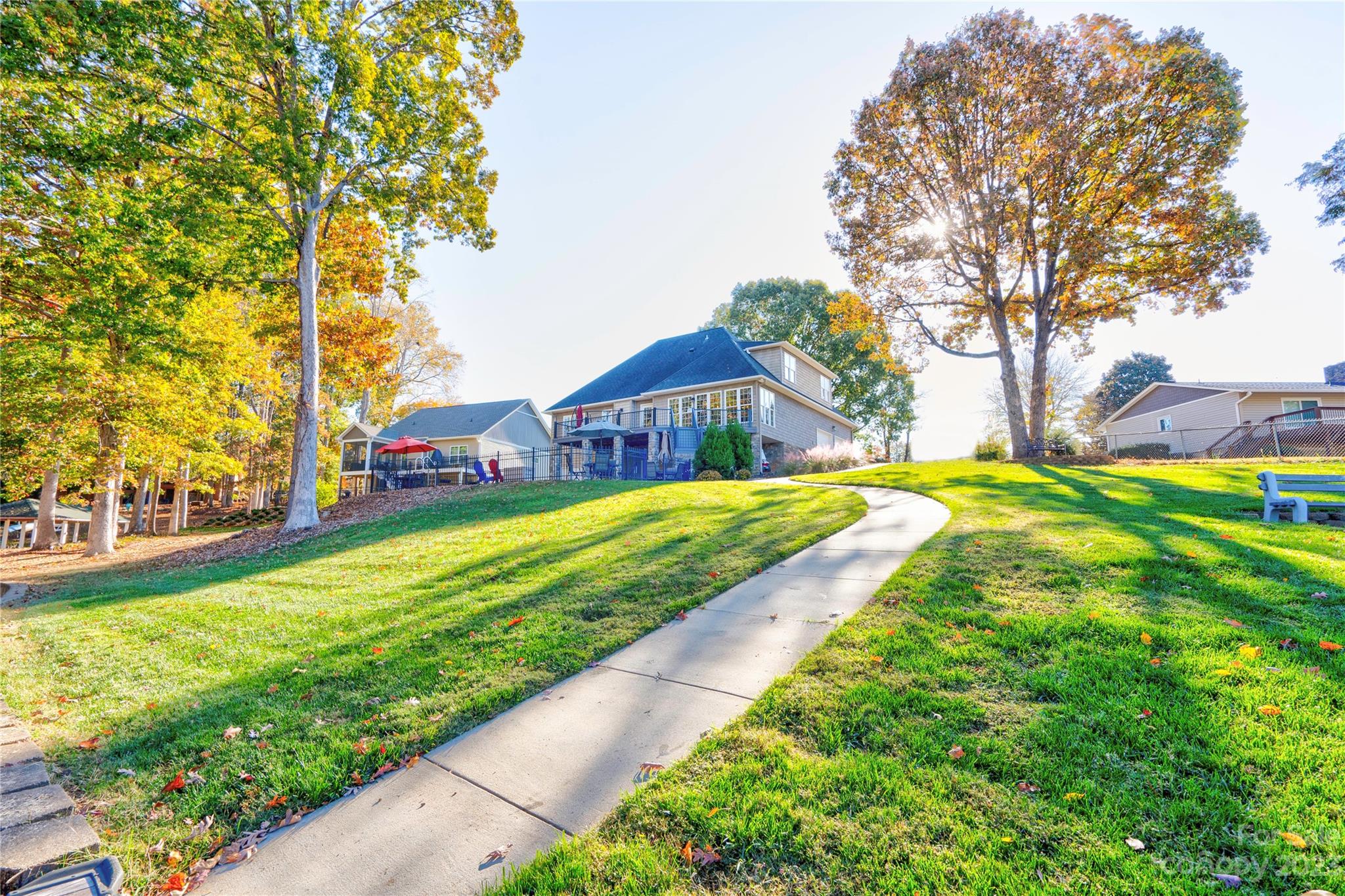 154 Harbor Point Drive Cherryville, NC 28021 - Photo 33 of 40 a view of a garden with a house