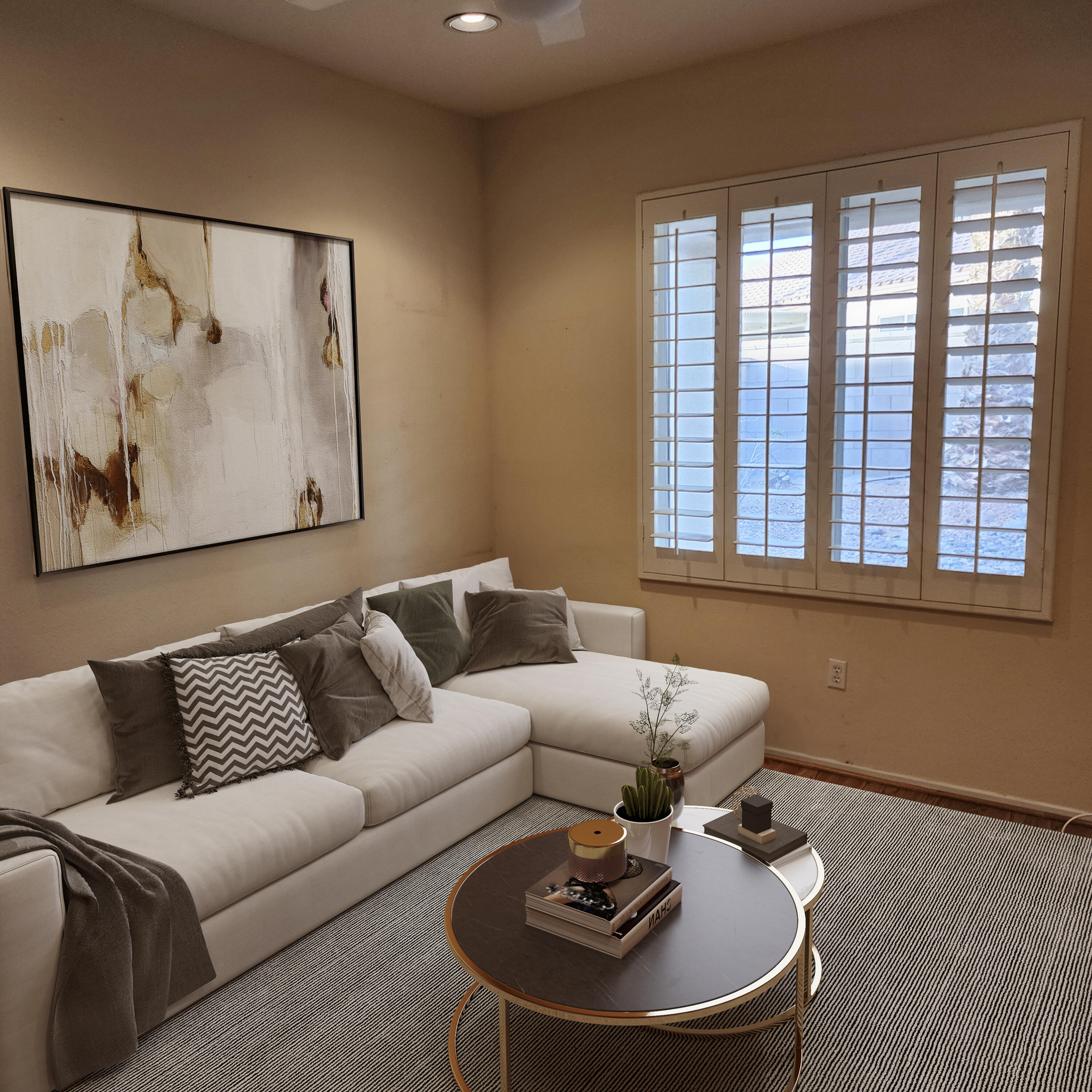 78786 Silver Lake Terrace Palm Desert, CA 92211 - Photo 13 of 20 a living room with furniture and a large window