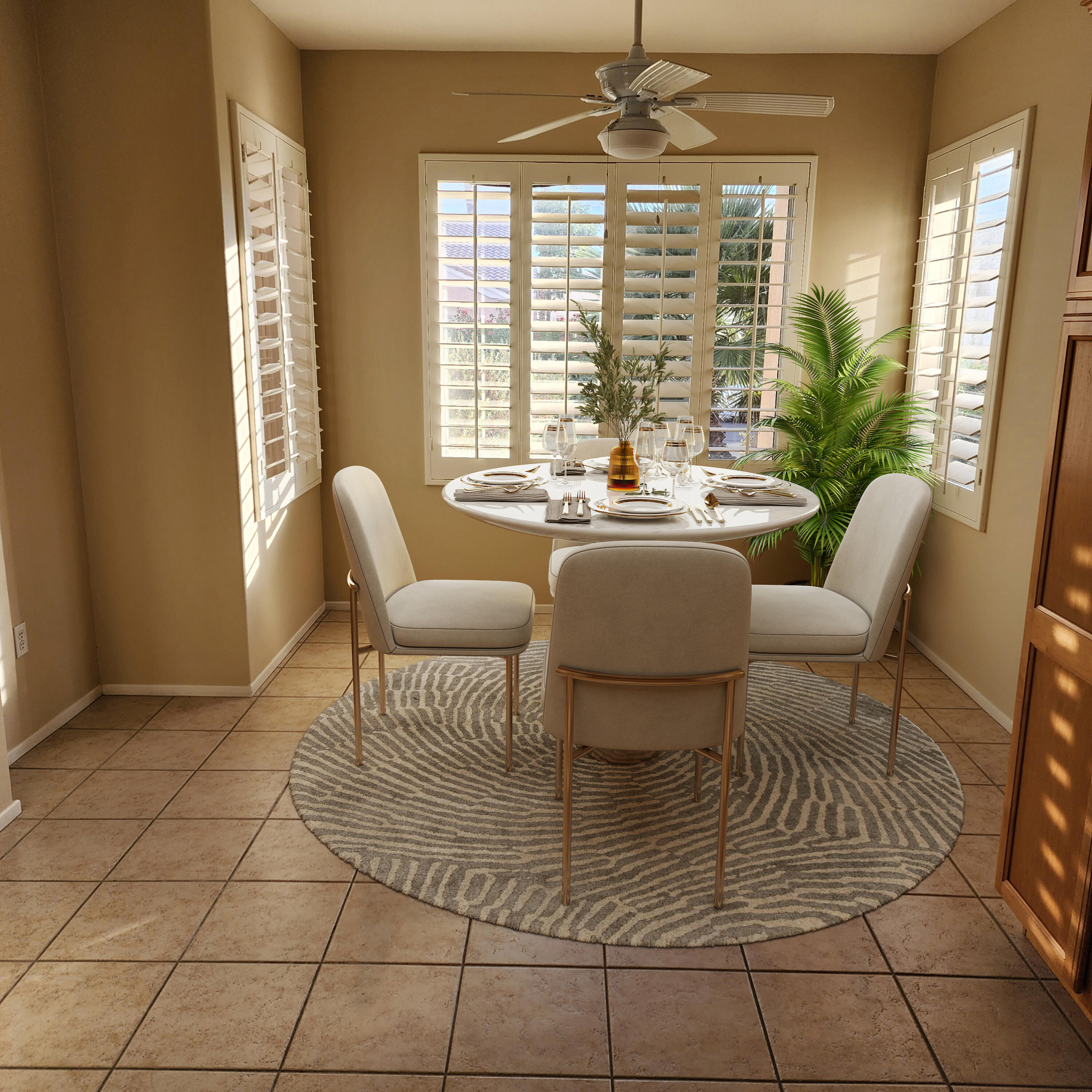 78786 Silver Lake Terrace Palm Desert, CA 92211 - Photo 7 of 20 a living room with furniture and a chandelier