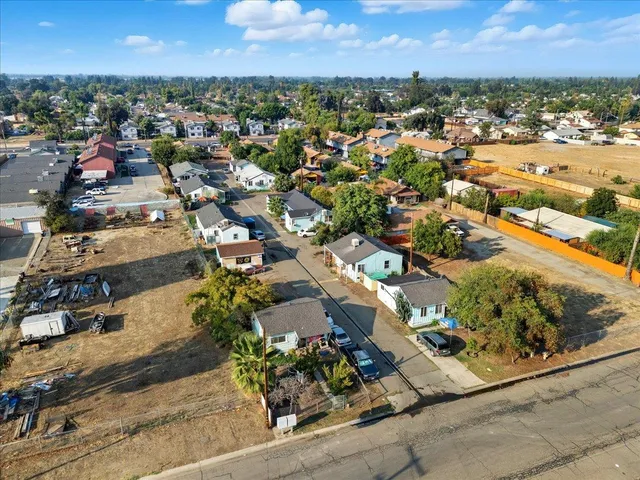 an aerial view of a city with lots of residential buildings