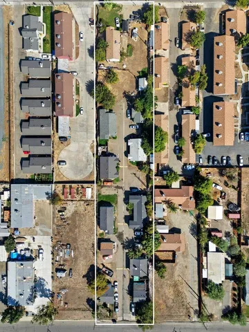 an aerial view of a city