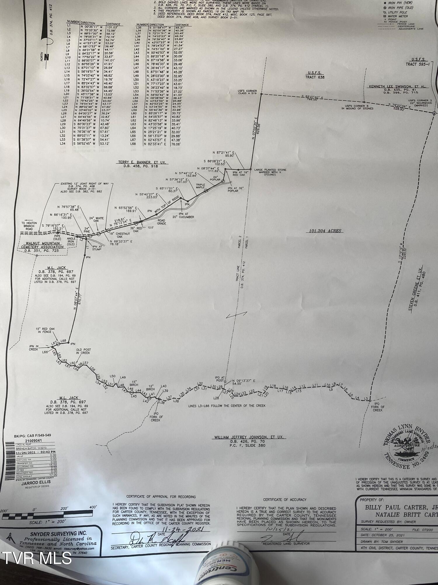 0 Heaton Branch Road Butler, TN 37640 - Photo 19 of 20 Heaton Branch survey Carter 101 acres