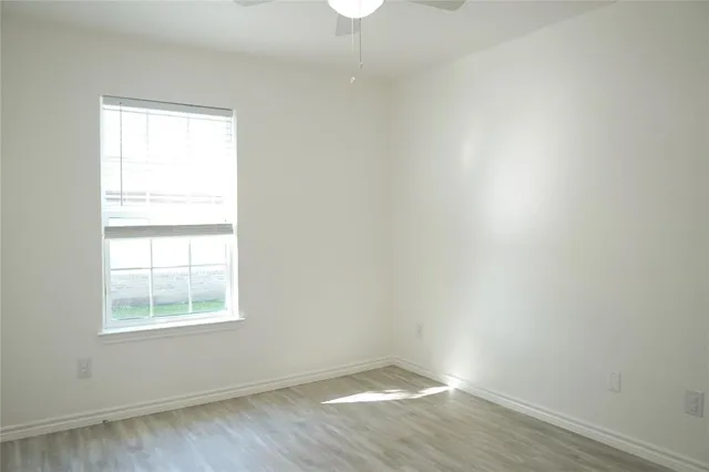an empty room with a window